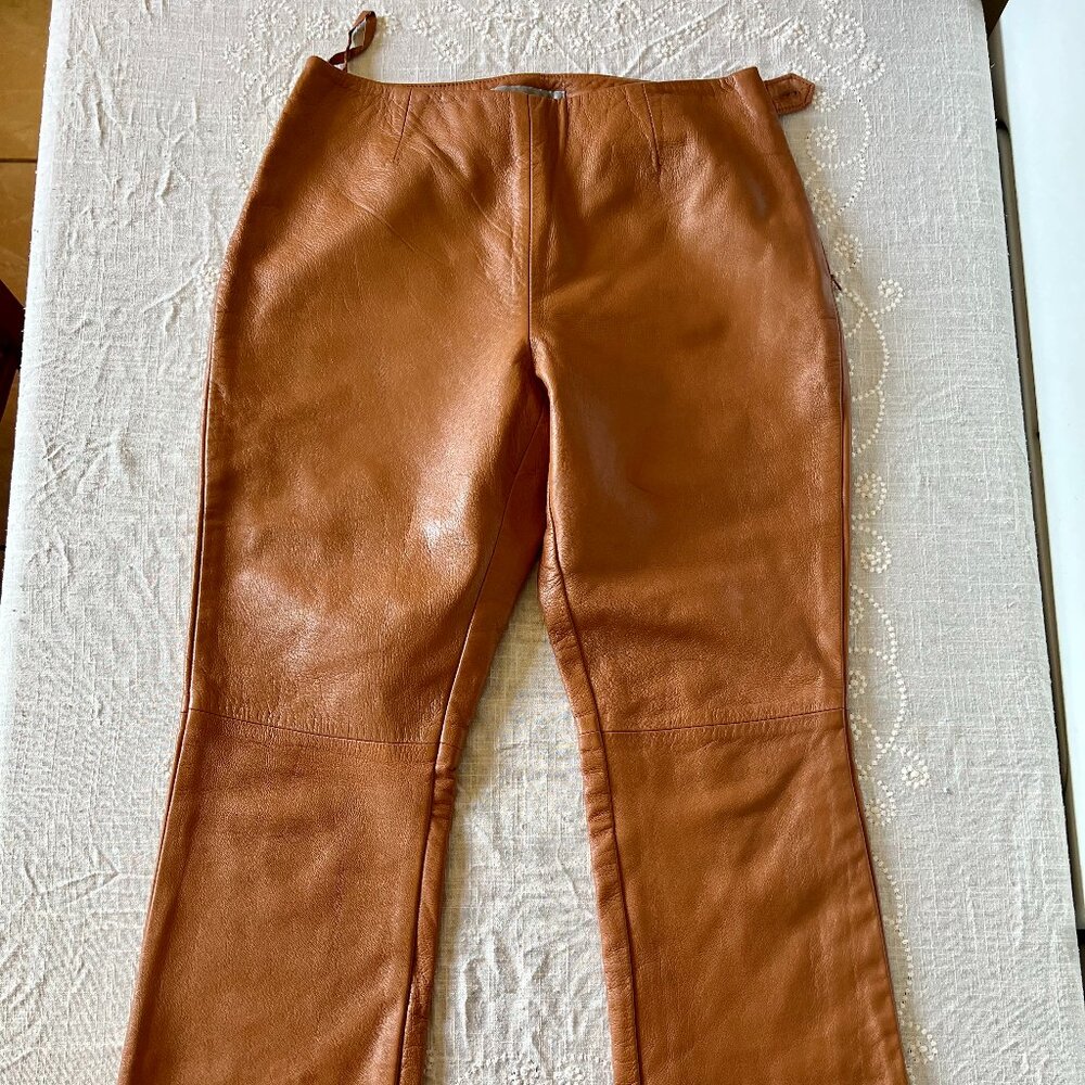 Woman's genuine leather pants. Size 2